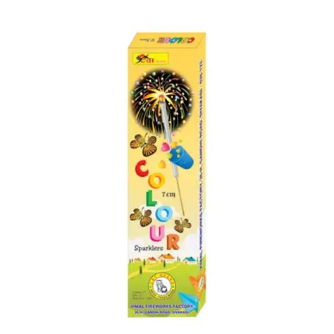 7 cm colour sparklers — Dhaya Crackers Sivakasi
